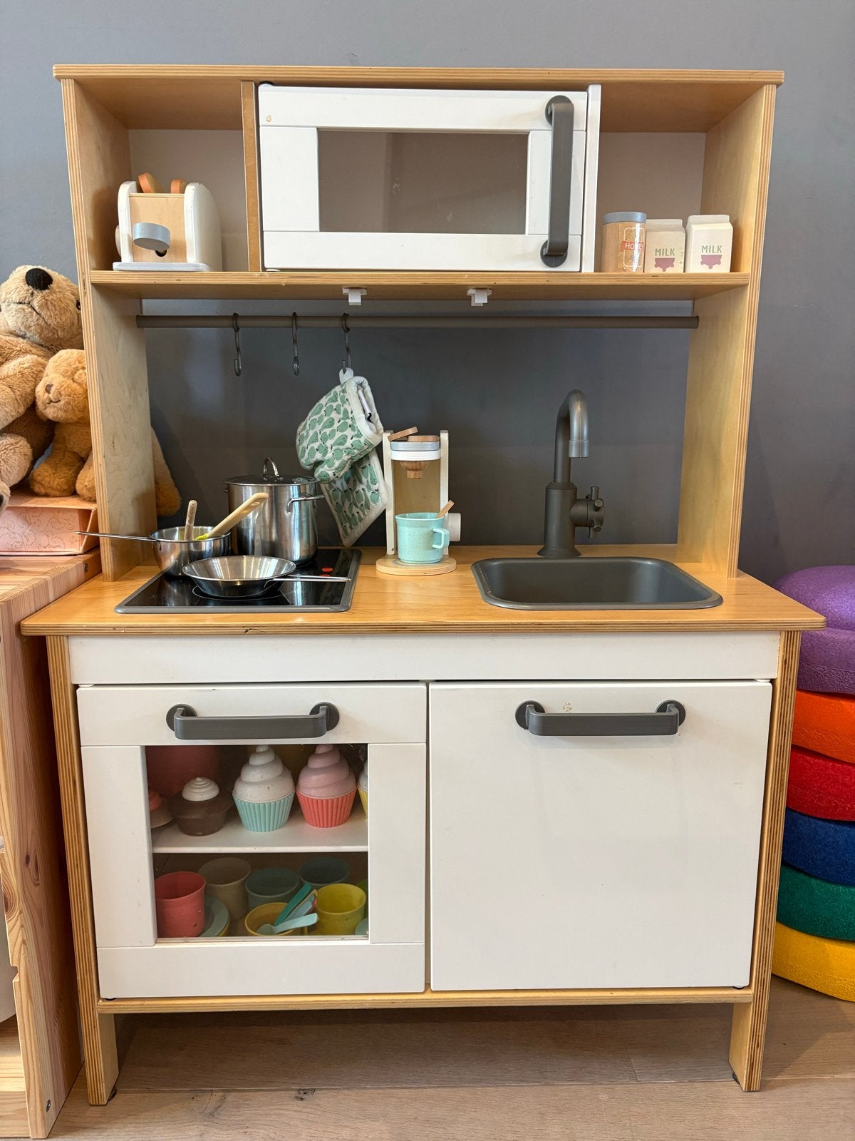 Houten speelkeuken Ikea Duktig met accessoires, Ophalen, Gebruikt, Knutselen