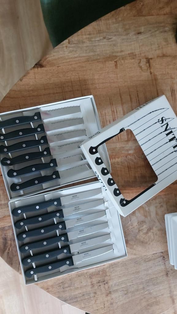 Snitta steakmessen set - 2x 6 stuks, Ophalen, Nieuw, Rvs of Chroom, Los bestek