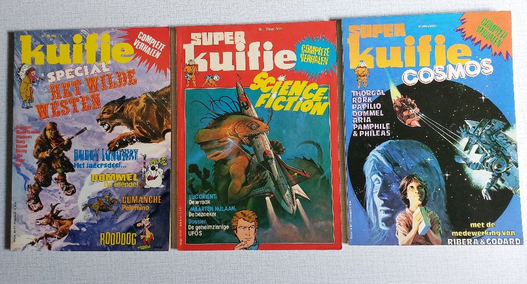 7 stuks Kuifje special Super Kuifje diverse nummers, Meerdere stripboeken, Ophalen of Verzenden, Zo goed als nieuw