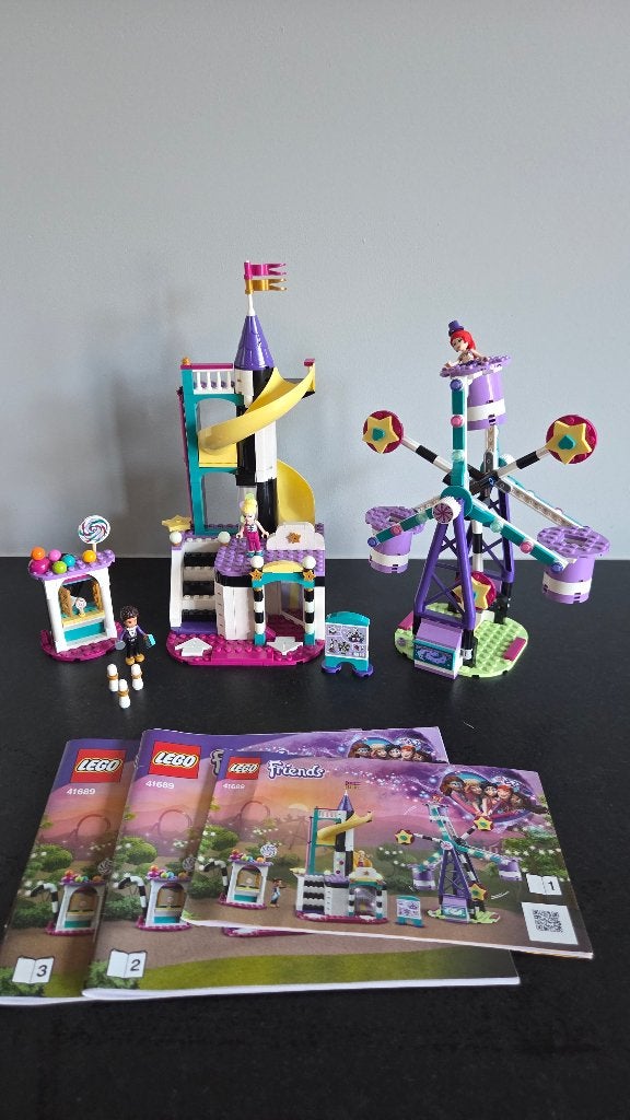 Lego Friends 41689 kermis Magisch Reuzenrad-glijbaan +doos, Lego, Friends, Ophalen of Verzenden, Zo goed als nieuw