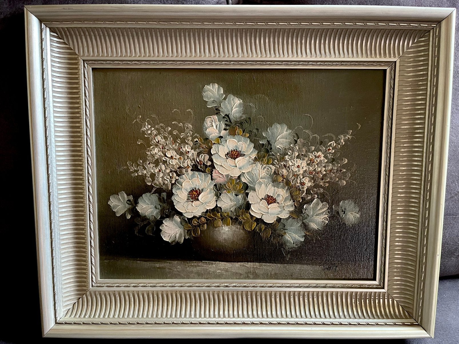 Prachtige olieverf bloemen schilderij, Antiek en Kunst, Kunst | Schilderijen | Klassiek, Ophalen