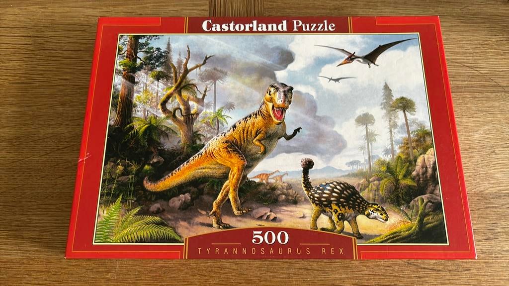 Dino puzzel Castorland - 500 stukje, Ophalen of Verzenden, Meer dan 50 stukjes, Zo goed als nieuw, 6 jaar of ouder