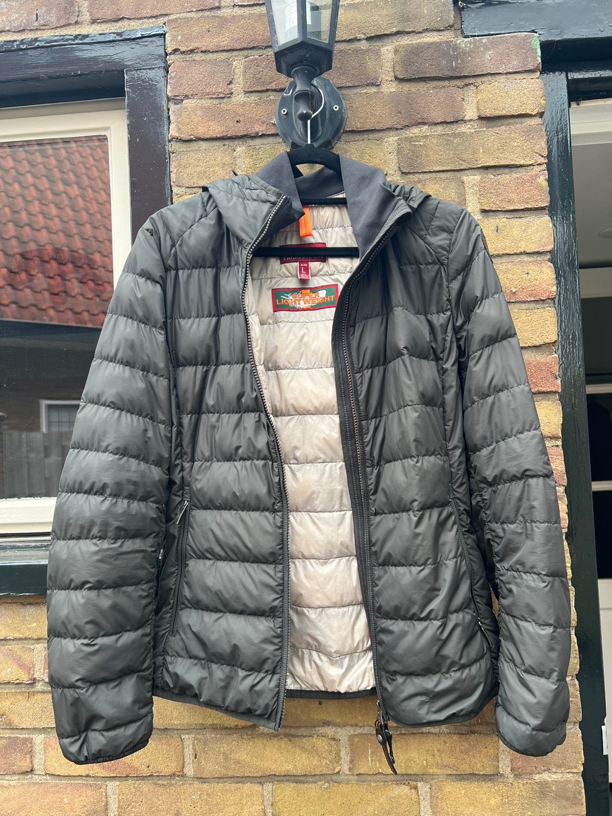 Parajumpers jas, Verzenden, Gedragen, Maat 42/44 (L), Grijs