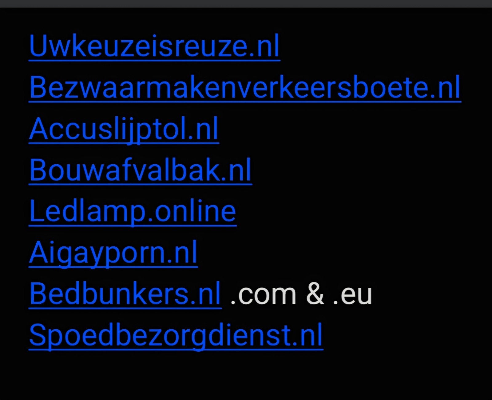 Premium domeinnamen te koop! Uwkeuzeisreuze en meer!, Ophalen, Nieuw