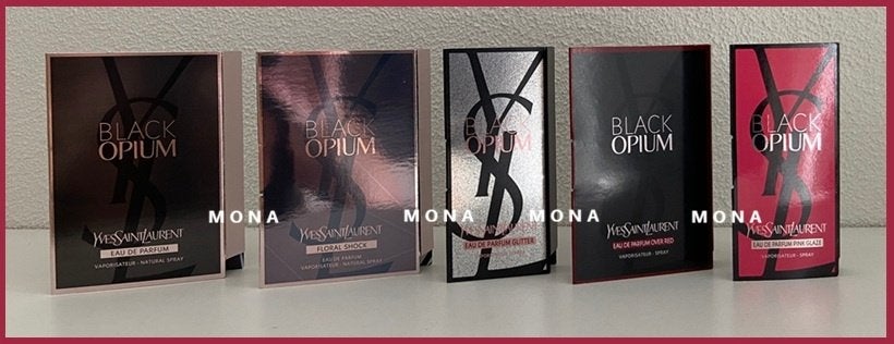 Black Opium set 5 parfum samples proefjes testers monsters, Verzenden, Nieuw