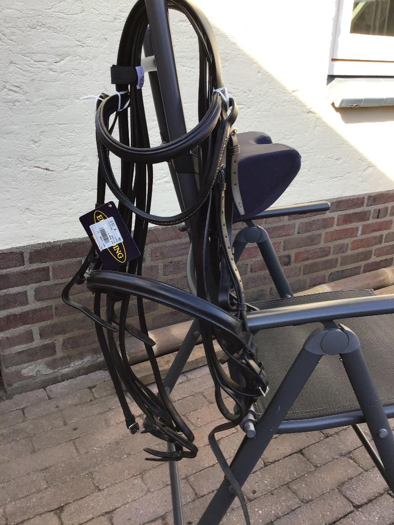 Stang en Trens hoofdstel zwart cob zgan, Dieren en Toebehoren, Ophalen of Verzenden, Zo goed als nieuw, Dressuur