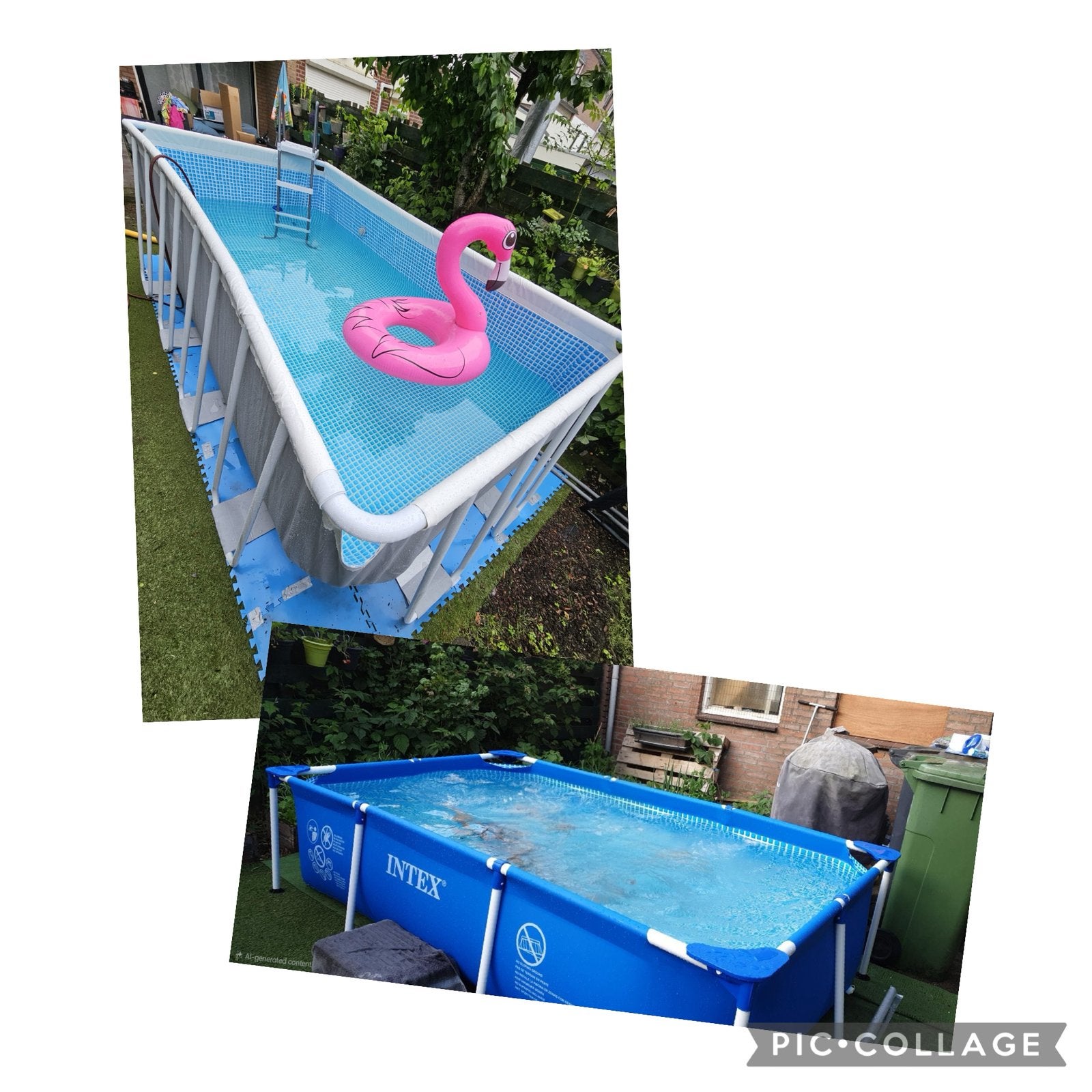 Intex zwembaden 4x2 + 2,60x1,60 + accessoires + solar heater, Tuin en Terras, Ophalen, Gebruikt, 200 tot 300 cm, Rechthoekig