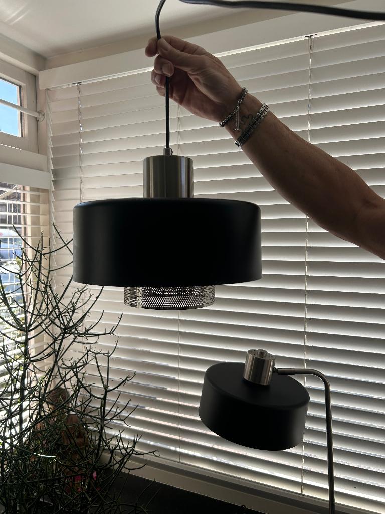 Set van 3 Hülsta Lampen, Ophalen, Gebruikt, Metaal, 75 cm of meer