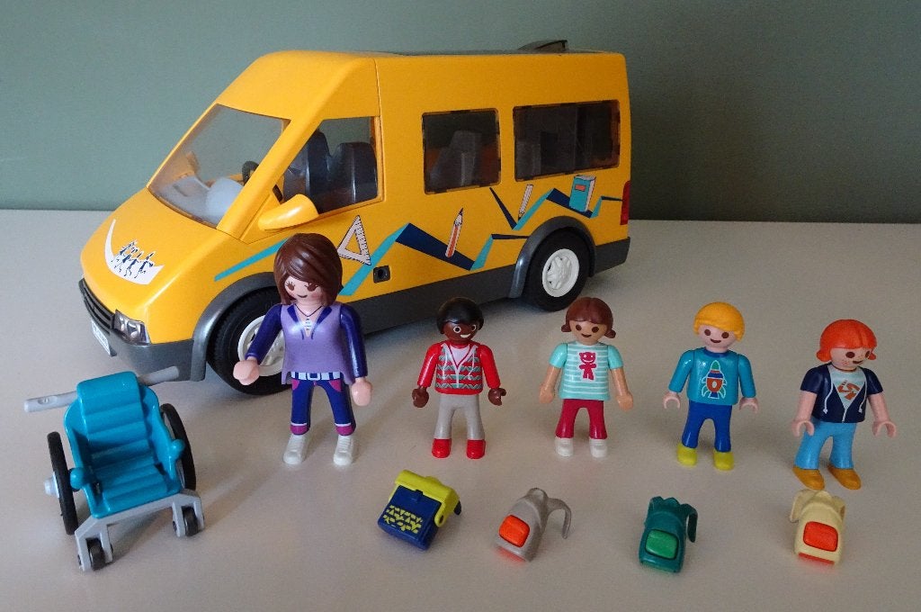Playmobil - Schoolbus met Rolstoel (9419), Complete set, Voertuig, Ophalen of Verzenden, Zo goed als nieuw
