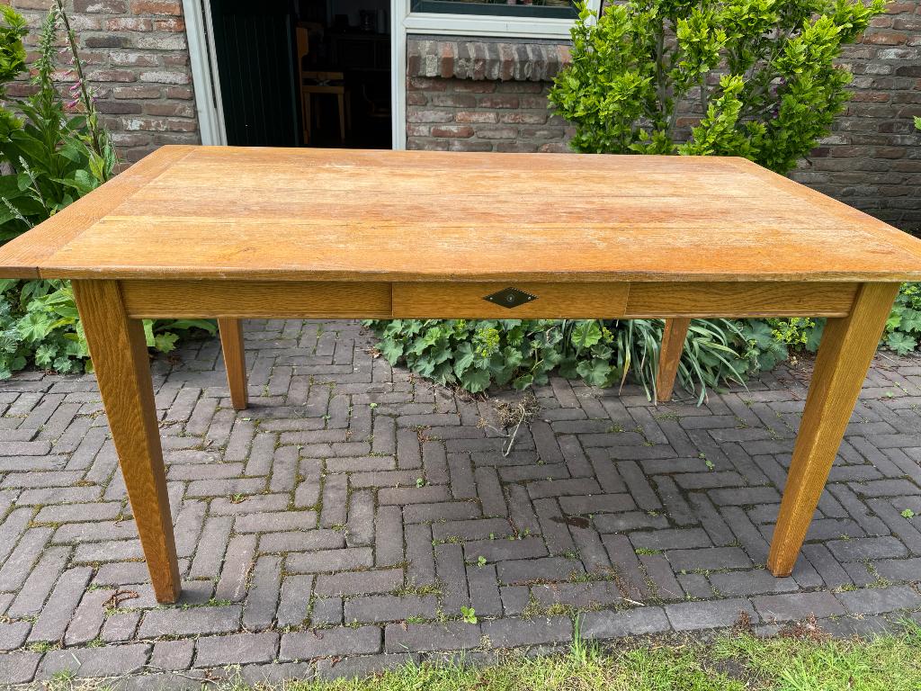 Eettafels, Huis en Inrichting, Tafels | Eettafels, Ophalen, Gebruikt, Eikenhout, 50 tot 100 cm