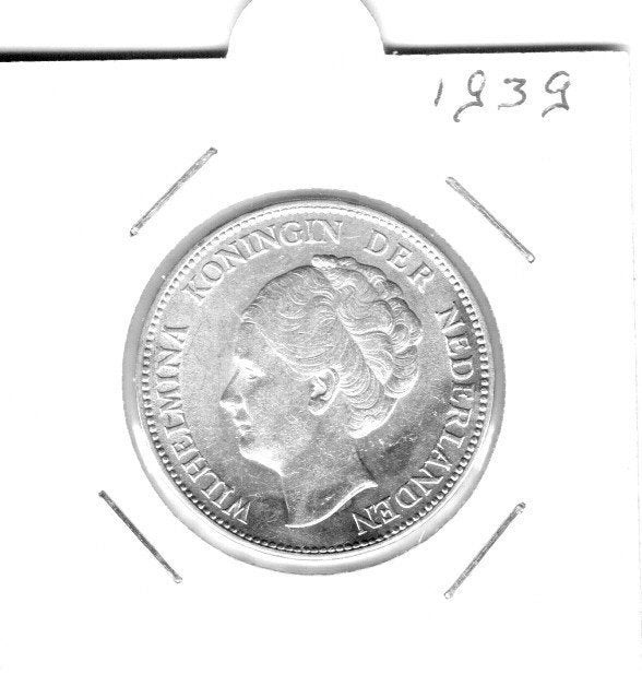 1 Gulden 1939, 1 gulden, Zilver, Ophalen of Verzenden, Koningin Wilhelmina