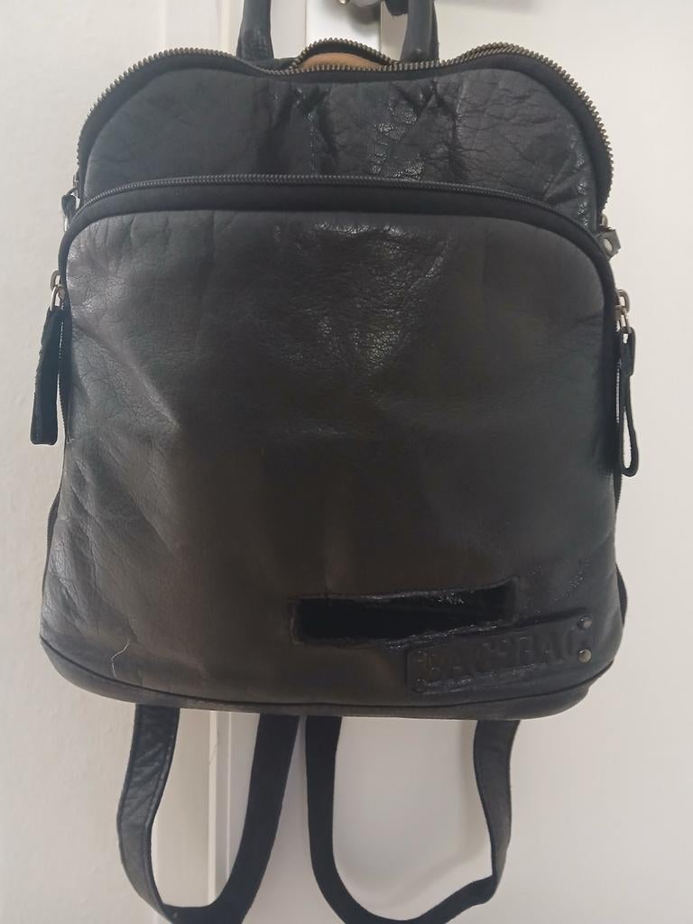 Inogen G4 zwartleren rugzak, 17 inch of meer, Ophalen of Verzenden, Zo goed als nieuw, Schouderband