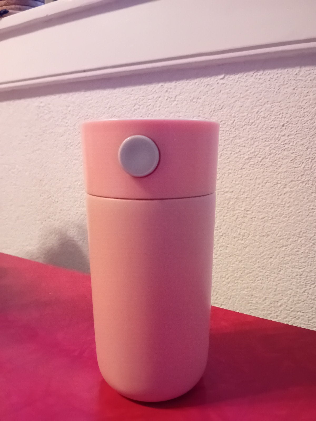Roze koffie to go beker - perfect voor onderweg, Ophalen, Roze, Metaal, Overige typen
