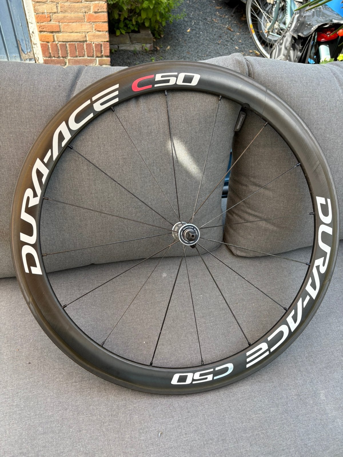 Shimano Dura Ace C50 carbon tube voorwiel, Fietsen en Brommers, Fietsonderdelen, Ophalen of Verzenden, Zo goed als nieuw, Wiel