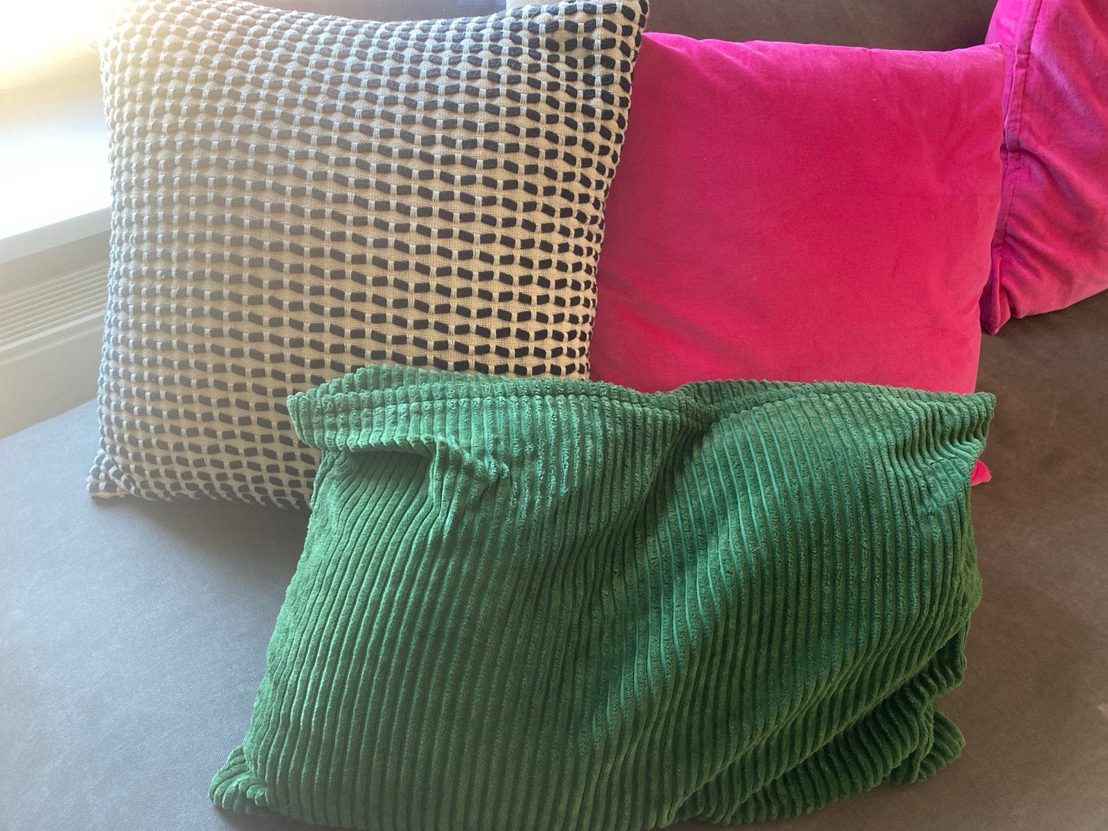 IKEA Sierkussenhoezen - Roze, Groen, Zwart/Wit, Huis en Inrichting, Ophalen, IKEA, Zo goed als nieuw, Wasbaar