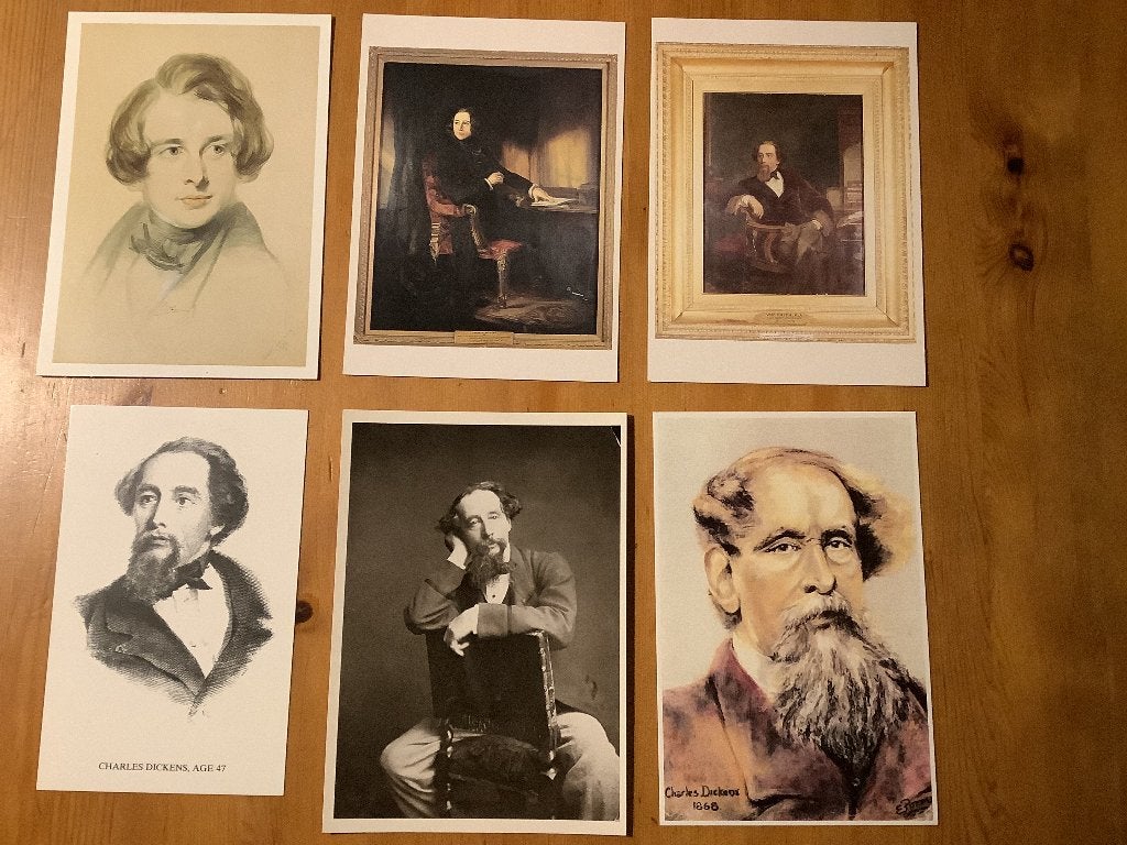 Charles Dickens, 6 post cards, Ophalen of Verzenden, 1980 tot heden, Ongelopen, Engeland