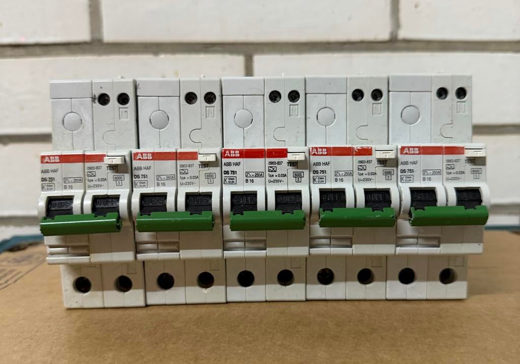 ABB HAF DS 751 B16 Aardlekschakelaars, Ophalen of Verzenden, Nieuw
