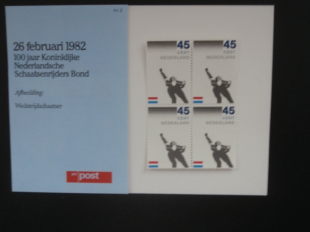 NL 1982; POSTZEGELMAPJE NR 2 100 JAAR KNSB 2 FOTO'S, Postzegels en Munten, Ophalen of Verzenden, Na 1940, Postfris
