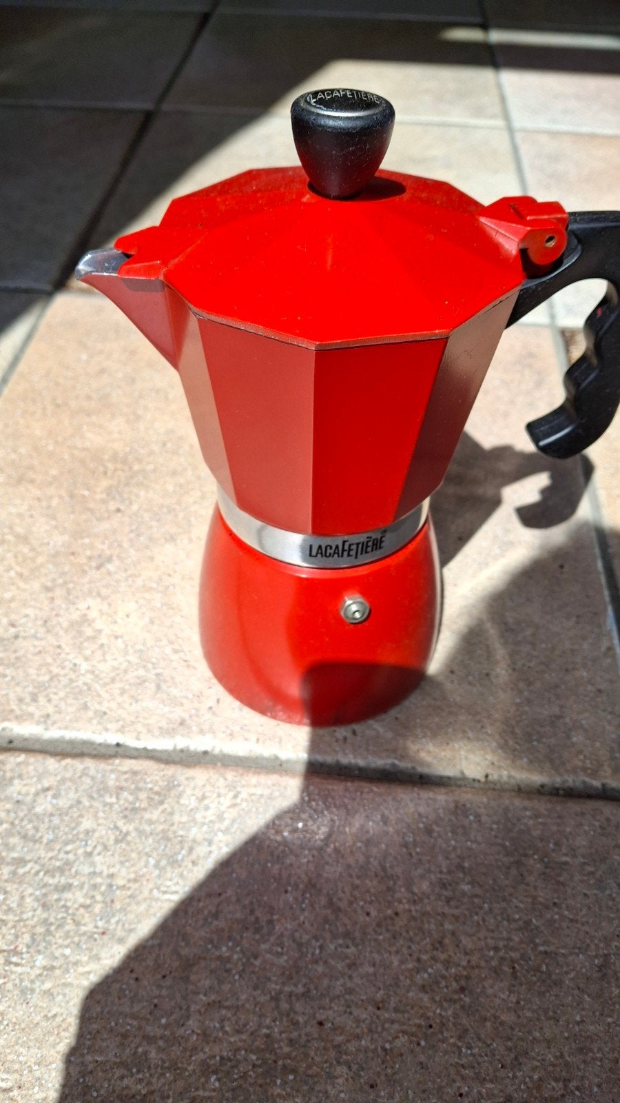 Nieuwe rode La Cafetière espressomaker, Ophalen of Verzenden, Nieuw, Espresso apparaat, Gemalen koffie