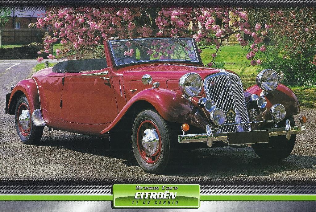 Ma585 foto dream cars citroen 11 cv cabrio  -, Ophalen of Verzenden, 1980 tot heden, Zo goed als nieuw, Overige onderwerpen