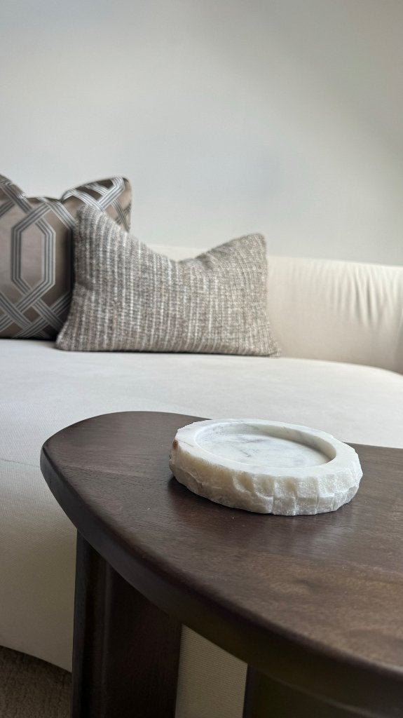 Marmeren schaaltje / plateau, Ophalen, Natuurlijk materiaal, Rond, Overige typen