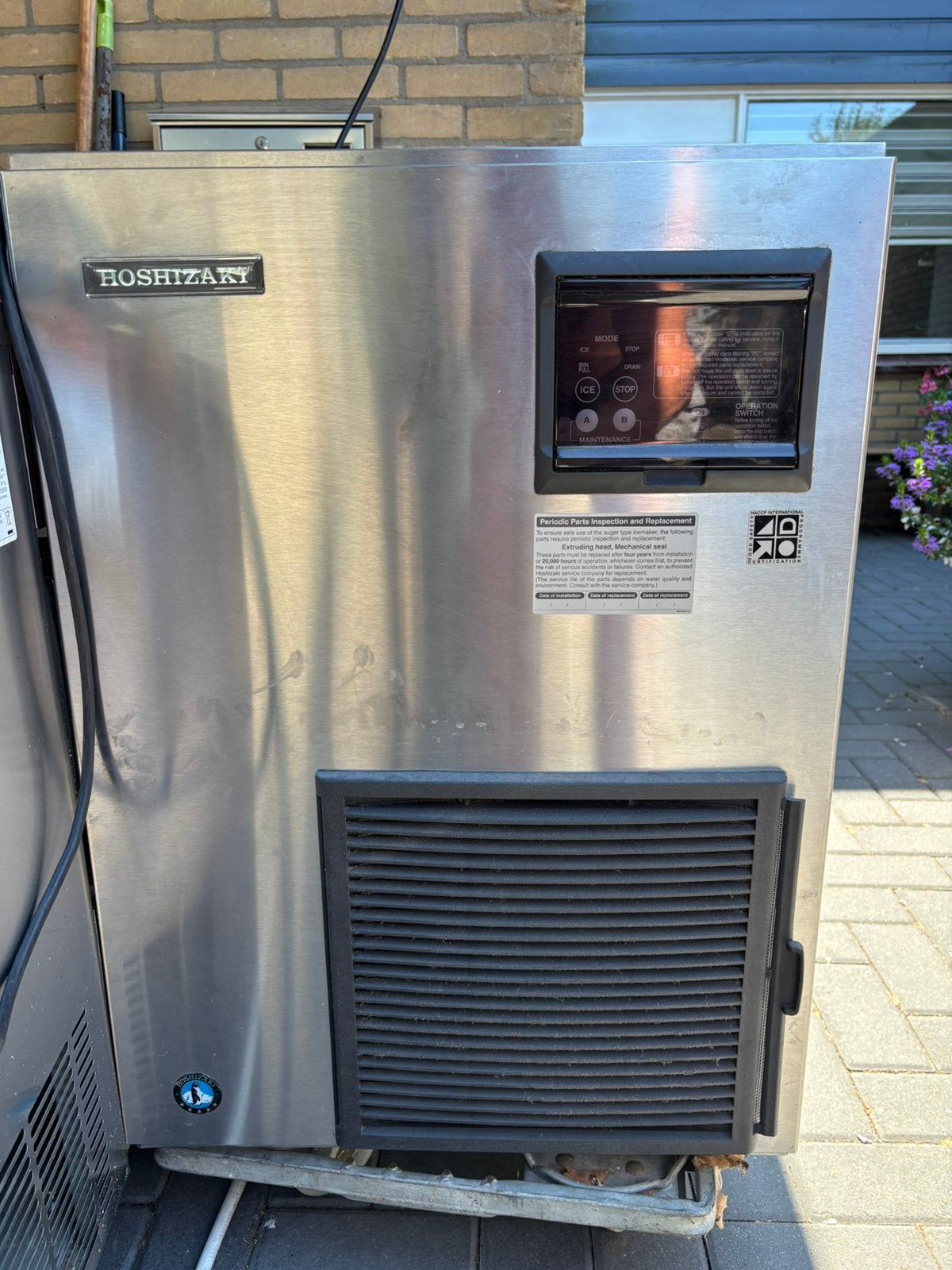 Hoshizaki schilferijs 170kg 24h bunker 140kg ijsmachine rvs, Ophalen, Zo goed als nieuw