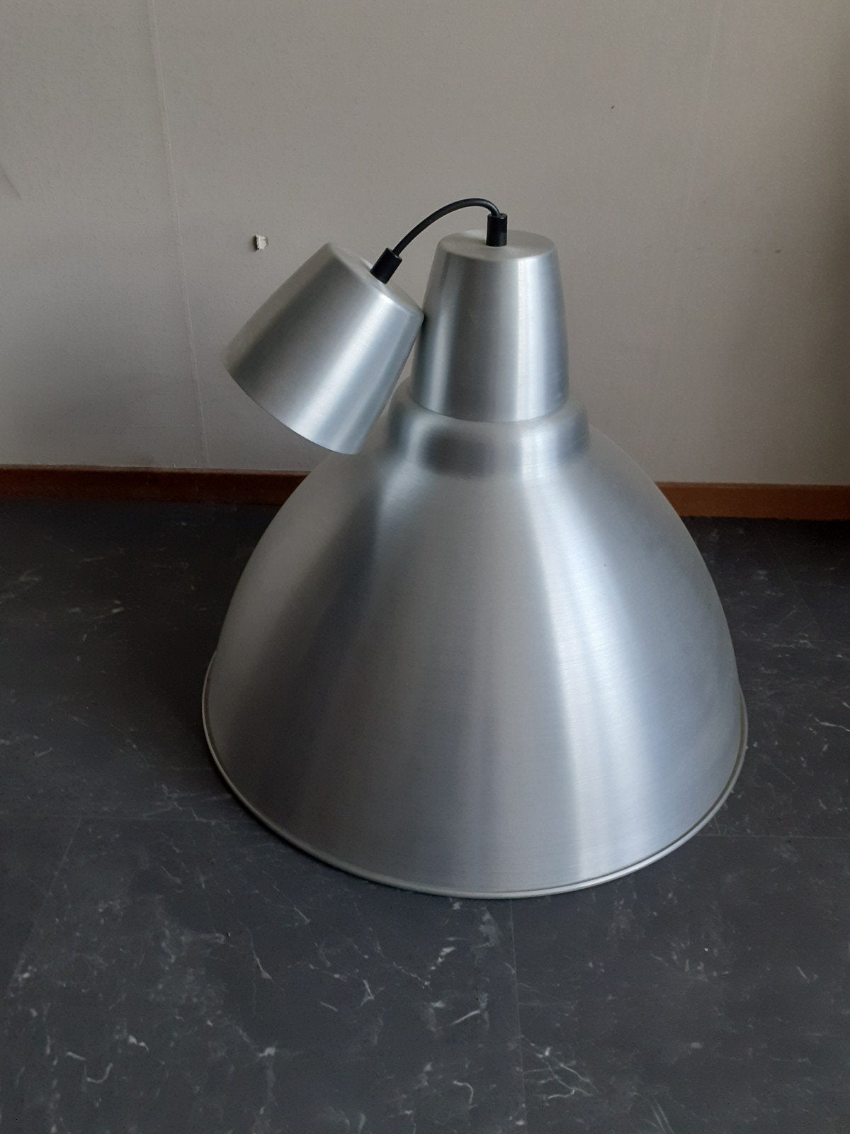 Ikea hanglamp, zilverkleurig, diameter 50 cm, Huis en Inrichting, Lampen | Hanglampen, Ophalen, Gebruikt, E27 (groot), Metaal