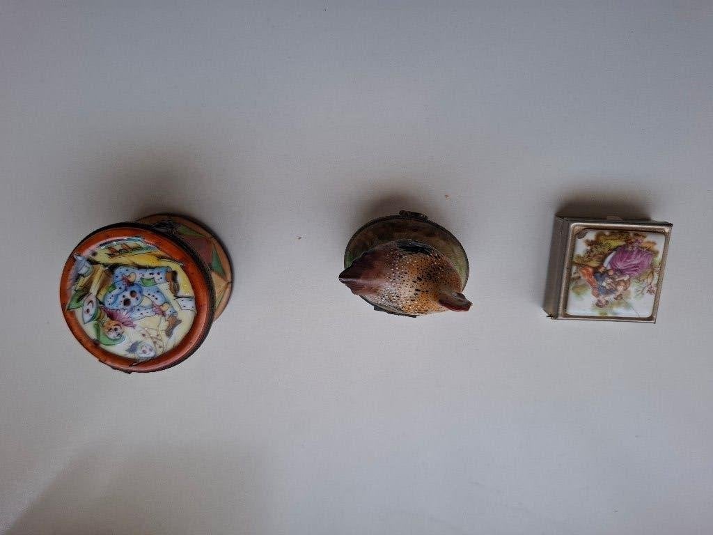 Drie stuk miniatuur doosjes aangeboden., Ophalen of Verzenden