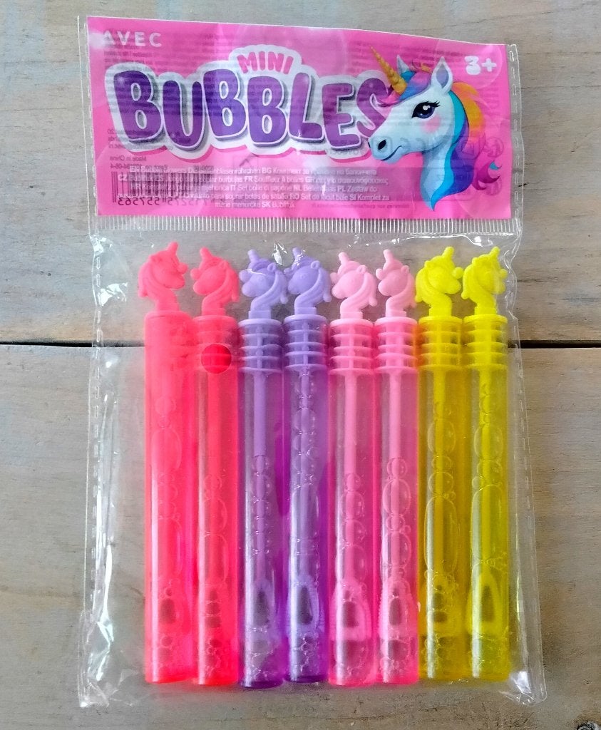 2 pakjes met elk 8 stuks mini-zeepbellenset - unicorn + smil, Ophalen of Verzenden, Nieuw