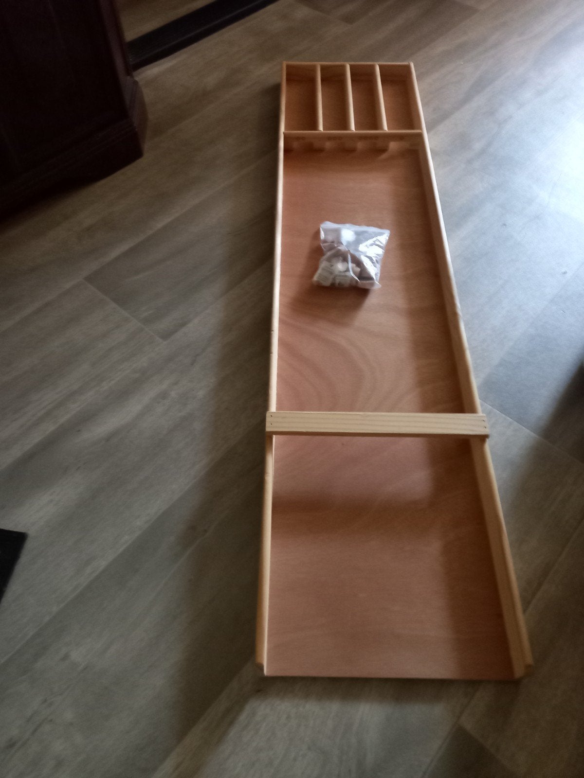 Nieuw Sjoelbak met 21 houten schijven - 120x28cm, Ophalen, Nieuw