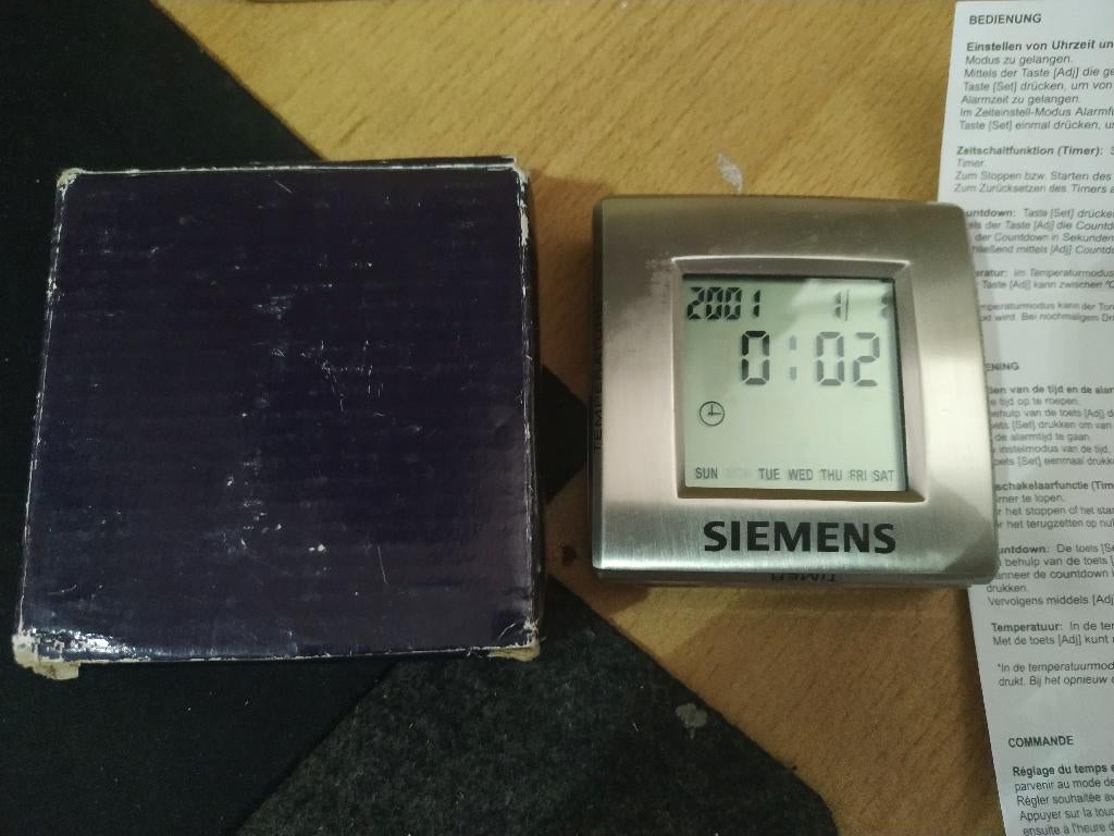 Temp Timer Tijd klok Siemens, Ophalen of Verzenden, Gebruikt, Digitaal, Wekker of Tafelklok