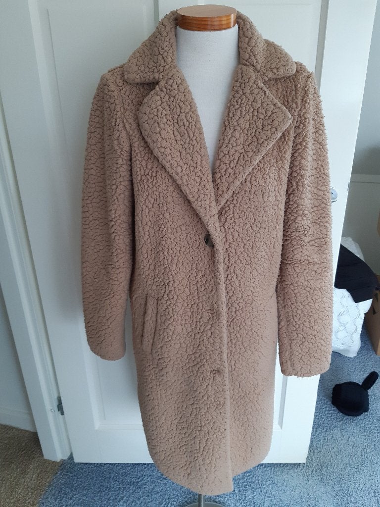 Teddy camel kleurige jas van Costes ~ maat S, Costess, Bruin, Ophalen of Verzenden, Maat 36 (S)