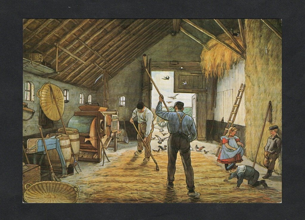 Ansichtkaart Schoolplaat Graandorsen Boerderij, Jetses., Ophalen of Verzenden, 1980 tot heden, Ongelopen, Politiek en Historie