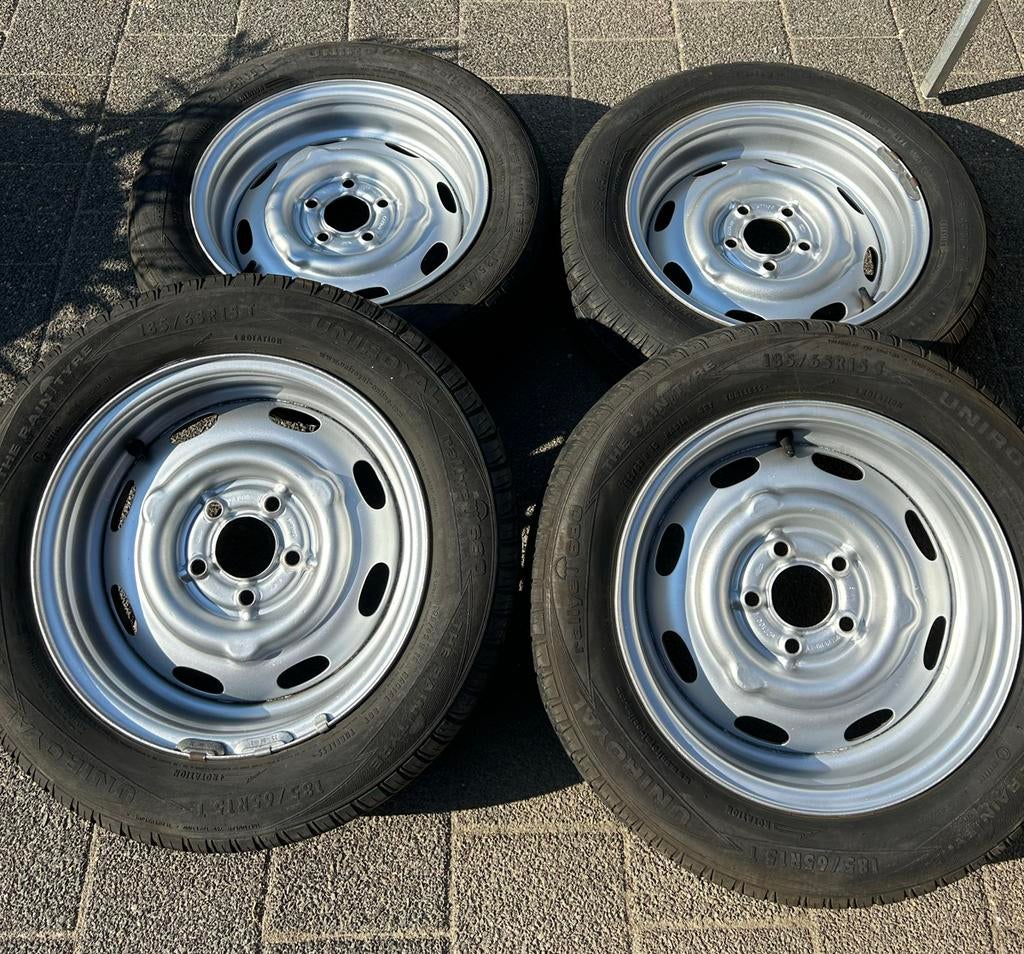 Set brede Volvo wielen 140 / 164 / p1800 5x108, Ophalen, Gebruikt