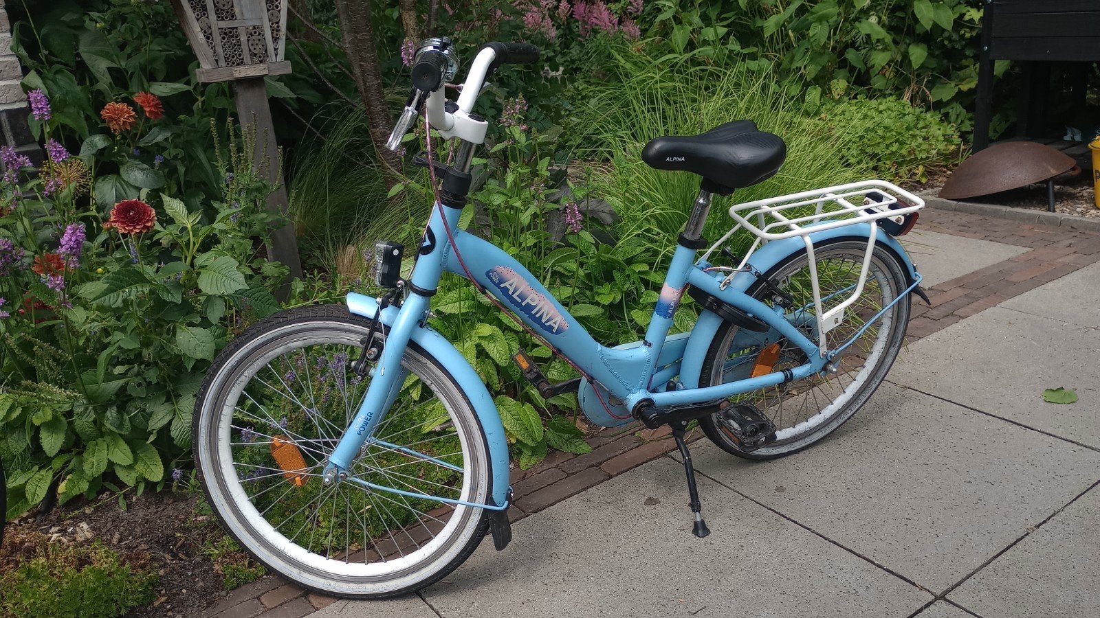 Alpina Girl Power kinderfiets 19/20 inch lichtblauw, Ophalen, Terugtraprem, 16 tot 20 inch, Alpina