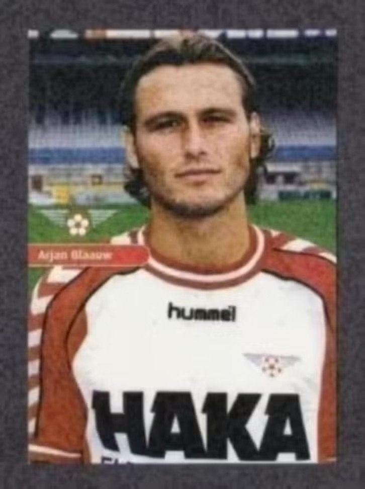 Voetbal FC Emmen Arjan Blaauw Reclame De Brasserie., Ophalen of Verzenden, 1980 tot heden, Ongelopen, Sport en Spel