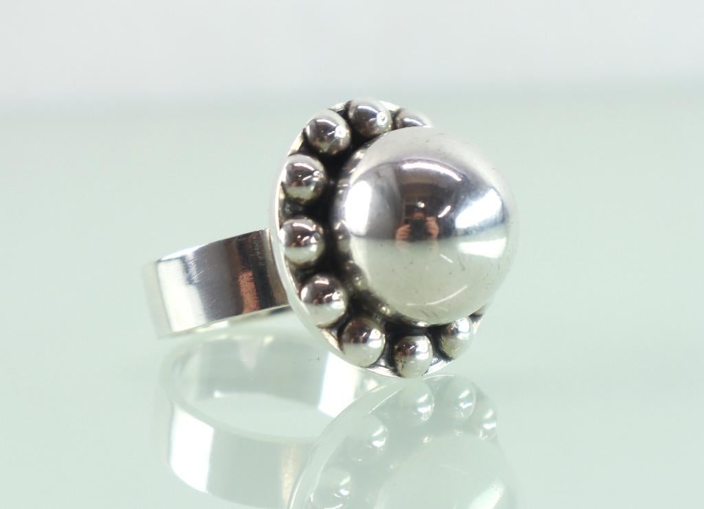 Zilveren ring Kultateollisuus Ky Finland jaren ‘70, Sieraden, Tassen en Uiterlijk, Ophalen of Verzenden, Zilver, Ring