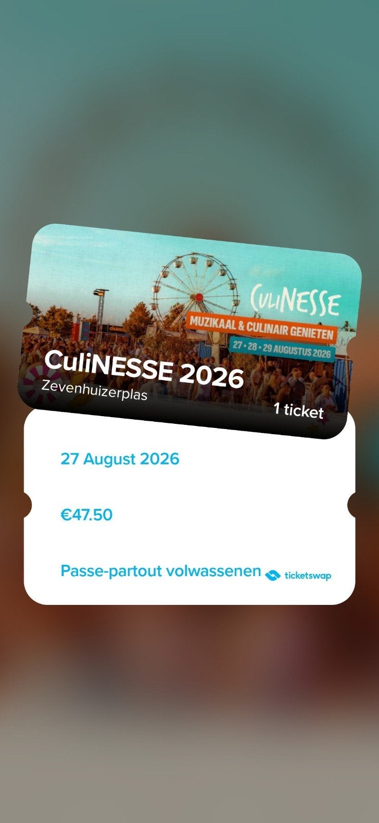 Culinesse passe-partout / zaterdag ticket, Tickets en Kaartjes, Eén persoon, Overige soorten, Overige typen