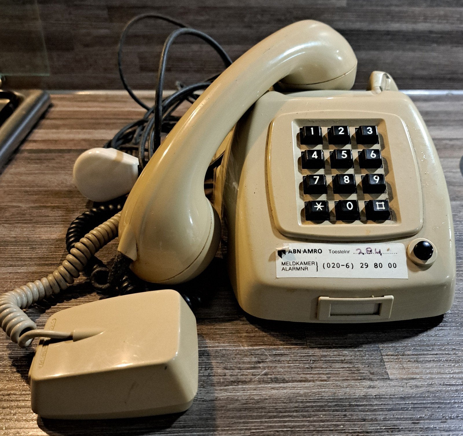 Vintage Telefoon T65-TDK druktoetsen extra luidspreker, Ophalen of Verzenden
