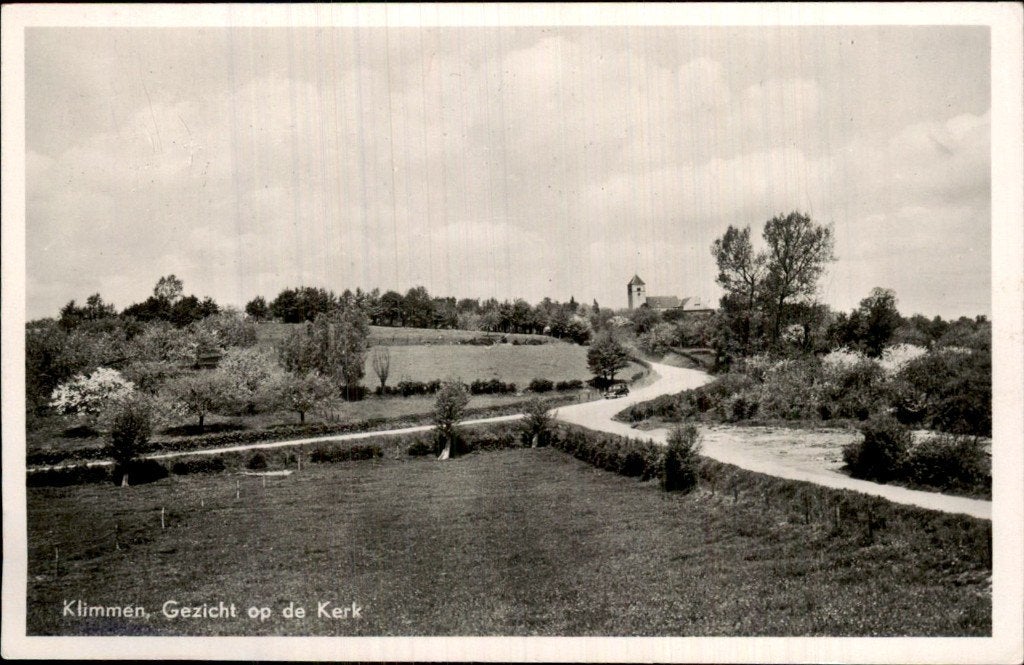 Klimmen - Kerk - Gezicht, Verzamelen, Ophalen of Verzenden, 1940 tot 1960, Gelopen, Limburg