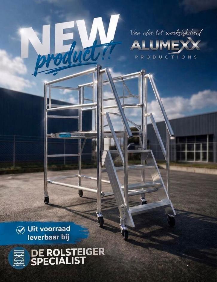 Platform rolsteiger / bordes steiger / was rolsteiger UNIEK!, Doe-het-zelf en Verbouw, Steigers, Ophalen of Verzenden, Zo goed als nieuw