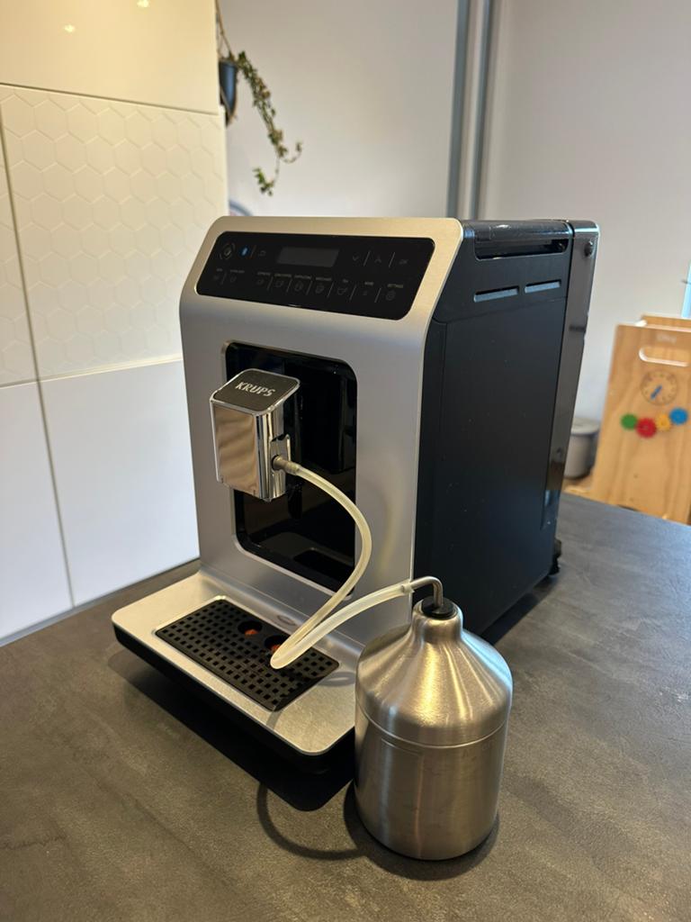 Krups Evidence Espressomachine – Chroom, Zakelijke goederen, Horeca | Keukenapparatuur, Ophalen, Gebruikt, Koffie en Espresso