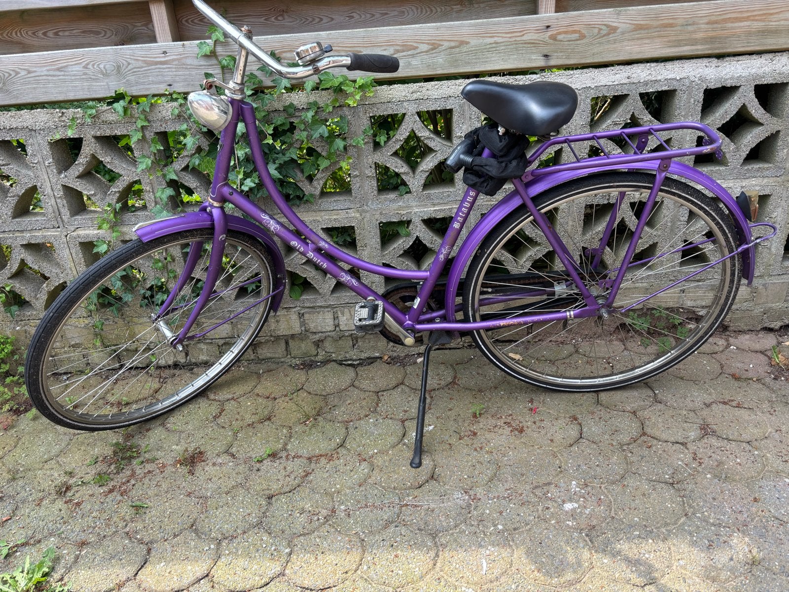 Old Dutch Batavus omafiets '56 - Paars, Ophalen, Terugtraprem, Gebruikt, 56 cm of meer