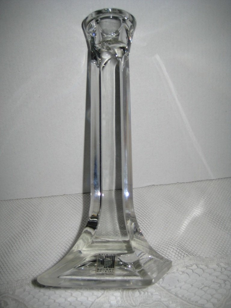 KANDELAAR KRISTAL BOUSSU, Ophalen of Verzenden, Kristal