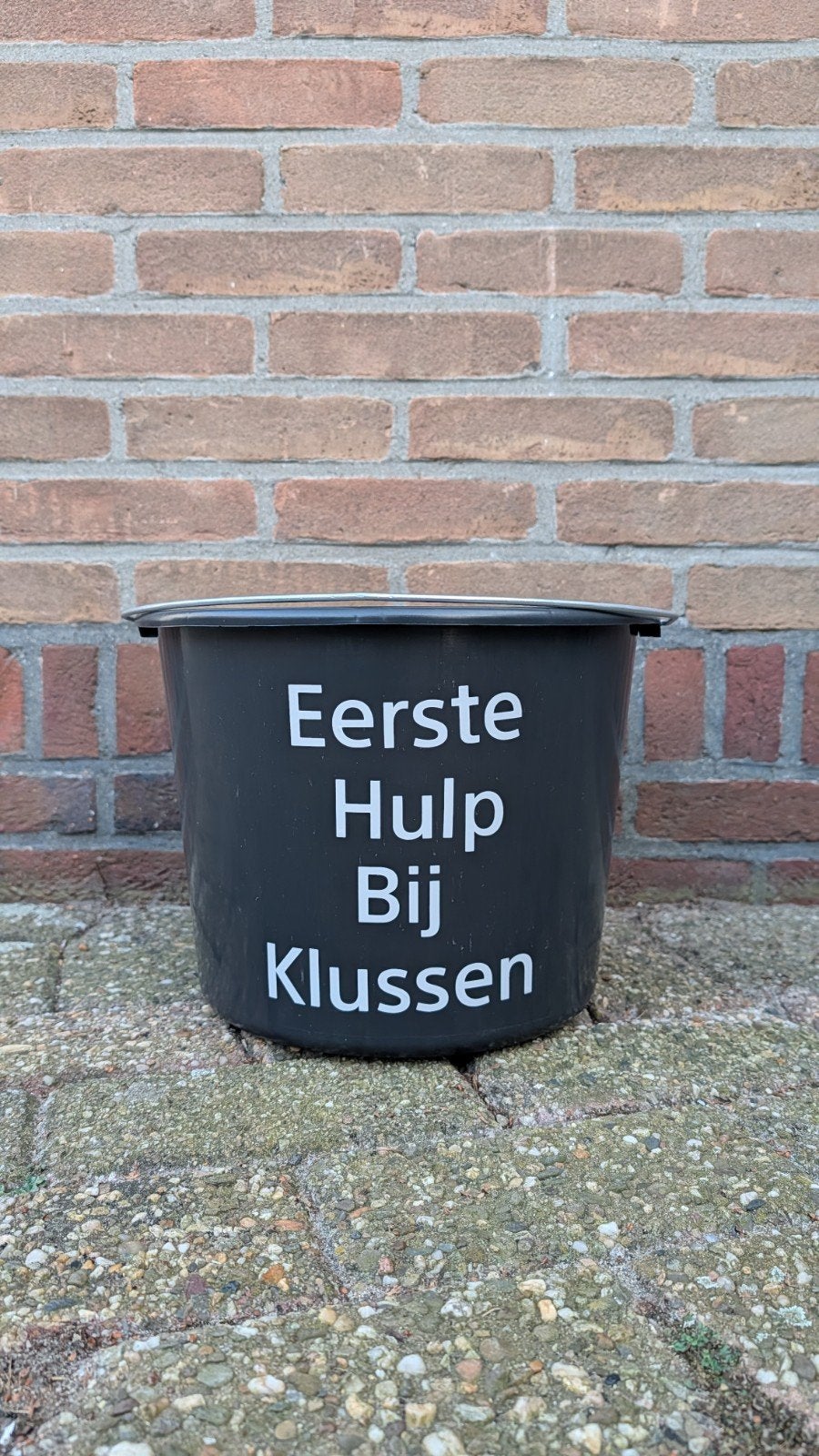 Leuke emmer met tekst, Huis en Inrichting, Ophalen of Verzenden, Kunststof