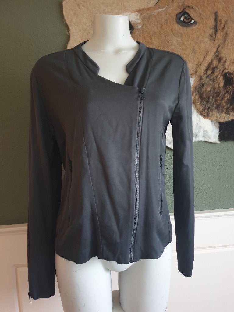 Turnover fantastisch grijs biker jasje jas mt 38 M, Maat 38/40 (M), Verzenden, Turnover, Zo goed als nieuw