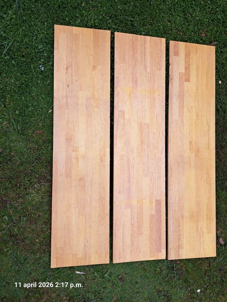 3 mooie schappen planken - 127,5 x 30 x 2 cm, Doe-het-zelf en Verbouw, Hout en Planken, Ophalen, Minder dan 25 mm, Plank, Minder dan 200 cm