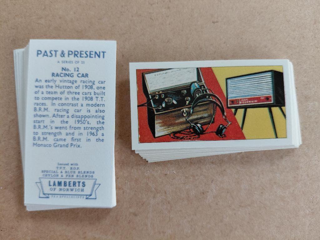 Past & Present complete set 25 tea cards Lamberts 1964, Ophalen, Gebruikt