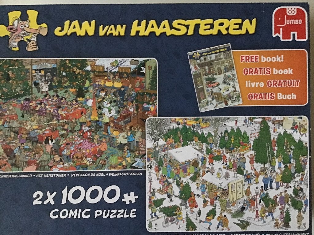 Jan van Haasteren 2 in 1, Ophalen of Verzenden, 500 t/m 1500 stukjes, Zo goed als nieuw, Legpuzzel