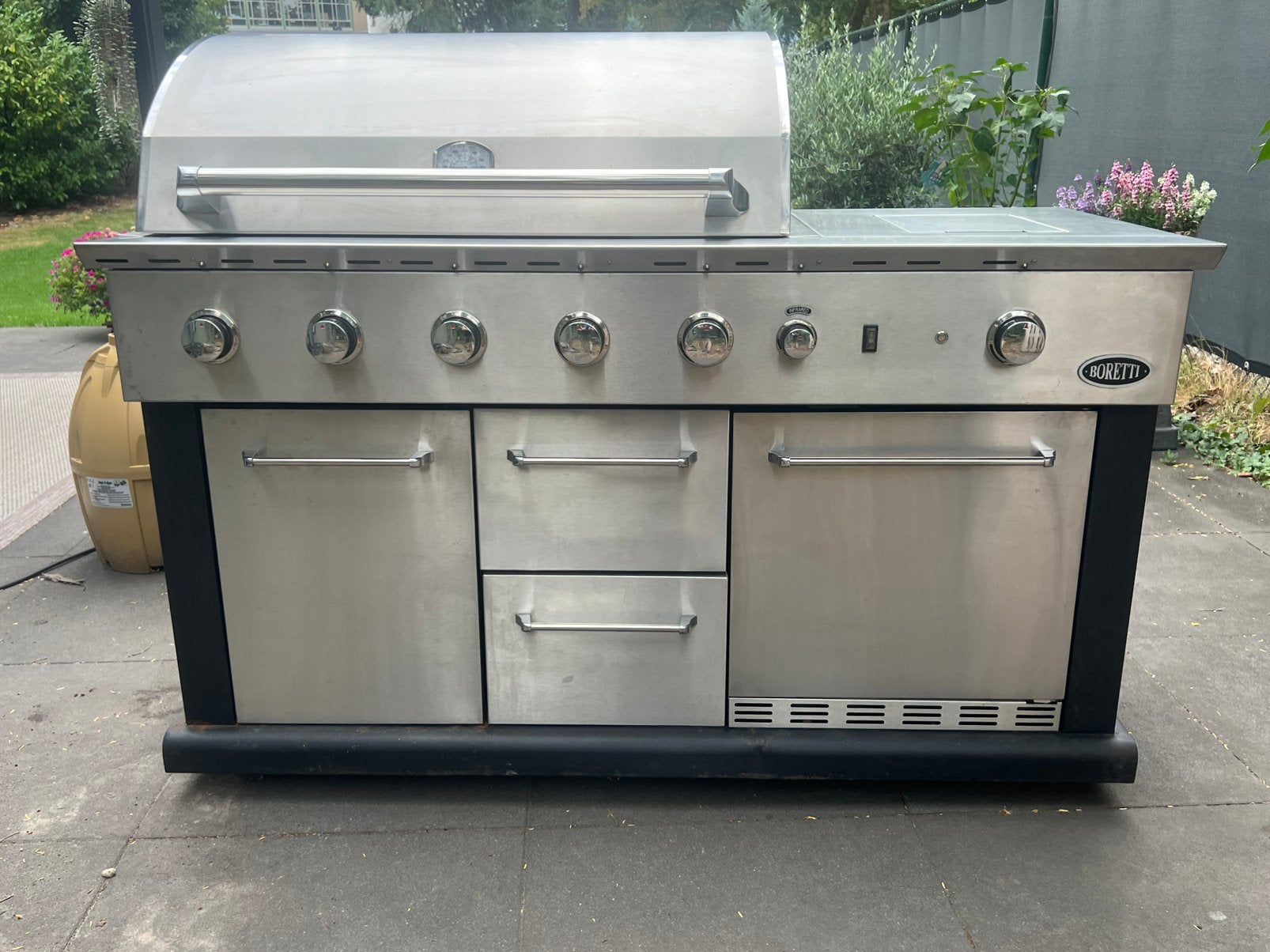 Boretti Luciano Buitenkeuken - Gasbarbecue met Koelkast, Ophalen, Gebruikt, Gas, Vrijstaand